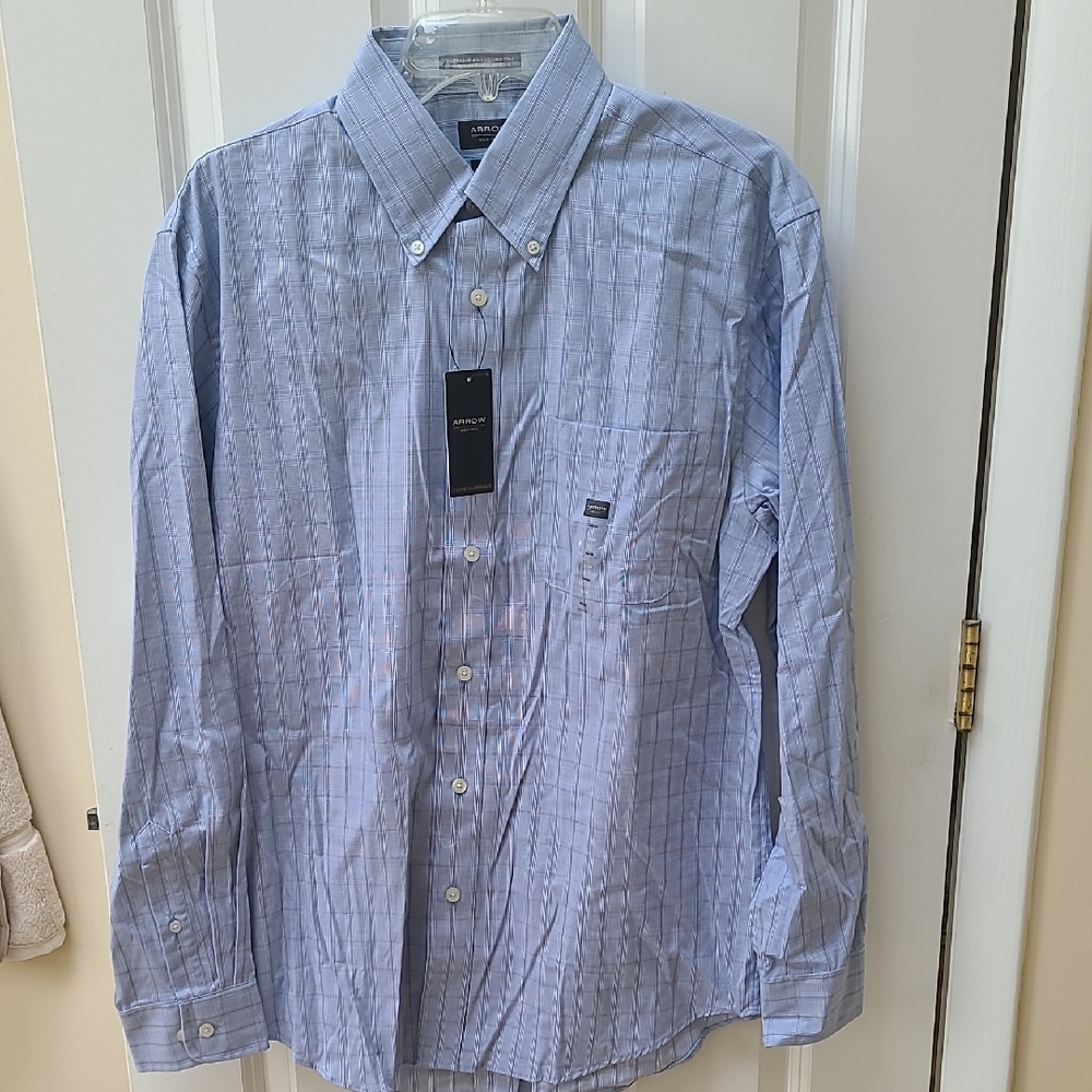 Arrow Blue Striped Button Down Shirt